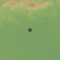 Shaded relief of the 51 km around Jászárokszállás, drawn from the GMTED2010 grid