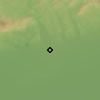 Shaded relief of the 50 km around Kál, drawn from the GMTED2010 grid