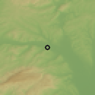 Shaded relief of the 50 km around Kazincbarcika, drawn from the GMTED2010 grid