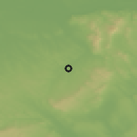Shaded relief of the 51 km around Kecskéd, drawn from the GMTED2010 grid