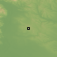 Shaded relief of the 51 km around Kerepes, drawn from the GMTED2010 grid