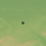 Shaded relief of the 51 km around Kisbér, drawn from the GMTED2010 grid