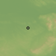 Shaded relief of the 51 km around Kocs, drawn from the GMTED2010 grid