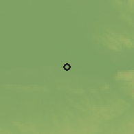 Shaded relief of the 50 km around Komárom, drawn from the GMTED2010 grid