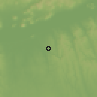 Shaded relief of the 51 km around Lengyeltóti, drawn from the GMTED2010 grid