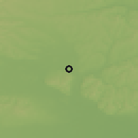 Shaded relief of the 51 km around Lenti, drawn from the GMTED2010 grid