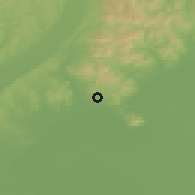 Shaded relief of the 50 km around Mád, drawn from the GMTED2010 grid