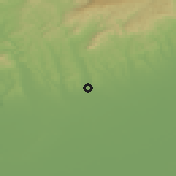 Shaded relief of the 50 km around Maklár, drawn from the GMTED2010 grid