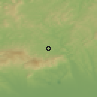 Shaded relief of the 50 km around Mátraderecske, drawn from the GMTED2010 grid