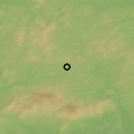 Shaded relief of the 50 km around Mátranovák, drawn from the GMTED2010 grid