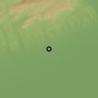 Shaded relief of the 50 km around Mezőkövesd, drawn from the GMTED2010 grid