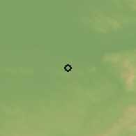 Shaded relief of the 51 km around Mocsa, drawn from the GMTED2010 grid
