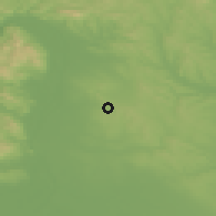 Shaded relief of the 51 km around Mogyoród, drawn from the GMTED2010 grid