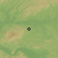 Shaded relief of the 50 km around Nagyoroszi, drawn from the GMTED2010 grid