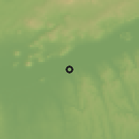 Shaded relief of the 51 km around Balatonboglár, drawn from the GMTED2010 grid