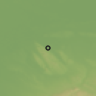 Shaded relief of the 51 km around Nyúl, drawn from the GMTED2010 grid