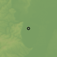 Shaded relief of the 51 km around Őcsény, drawn from the GMTED2010 grid
