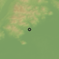 Shaded relief of the 50 km around Olaszliszka, drawn from the GMTED2010 grid
