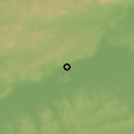 Shaded relief of the 51 km around Balatonfüred, drawn from the GMTED2010 grid