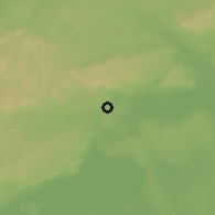 Shaded relief of the 51 km around Öskű, drawn from the GMTED2010 grid