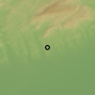 Shaded relief of the 50 km around Ostoros, drawn from the GMTED2010 grid