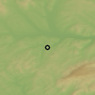 Shaded relief of the 50 km around Ózd, drawn from the GMTED2010 grid