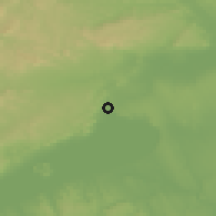 Shaded relief of the 51 km around Balatonfűzfő, drawn from the GMTED2010 grid