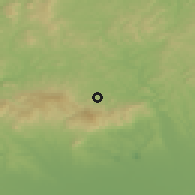 Shaded relief of the 50 km around Parád, drawn from the GMTED2010 grid