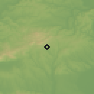 Shaded relief of the 51 km around Pécsvárad, drawn from the GMTED2010 grid