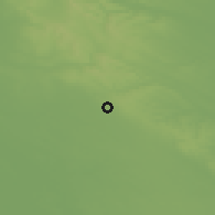 Shaded relief of the 51 km around Péteri, drawn from the GMTED2010 grid