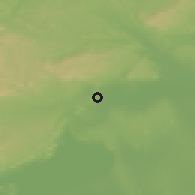 Shaded relief of the 51 km around Pétfürdő, drawn from the GMTED2010 grid