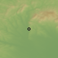 Shaded relief of the 50 km around Petőfibánya, drawn from the GMTED2010 grid