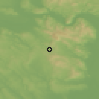 Shaded relief of the 51 km around Piliscsaba, drawn from the GMTED2010 grid