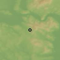 Shaded relief of the 50 km around Piliscsév, drawn from the GMTED2010 grid