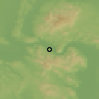 Shaded relief of the 50 km around Pilismarót, drawn from the GMTED2010 grid