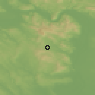 Shaded relief of the 51 km around Pilisszentiván, drawn from the GMTED2010 grid
