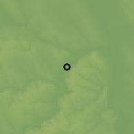 Shaded relief of the 51 km around Pincehely, drawn from the GMTED2010 grid
