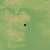 Shaded relief of the 51 km around Pomáz, drawn from the GMTED2010 grid