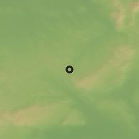Shaded relief of the 51 km around Pusztavám, drawn from the GMTED2010 grid