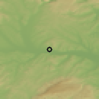 Shaded relief of the 50 km around Putnok, drawn from the GMTED2010 grid