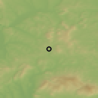 Shaded relief of the 50 km around Salgótarján, drawn from the GMTED2010 grid