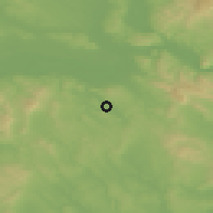 Shaded relief of the 50 km around Sárisáp, drawn from the GMTED2010 grid