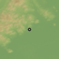 Shaded relief of the 50 km around Sárospatak, drawn from the GMTED2010 grid