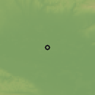 Shaded relief of the 51 km around Sellye, drawn from the GMTED2010 grid