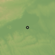 Shaded relief of the 51 km around Siófok, drawn from the GMTED2010 grid