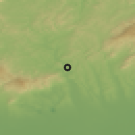 Shaded relief of the 50 km around Sirok, drawn from the GMTED2010 grid