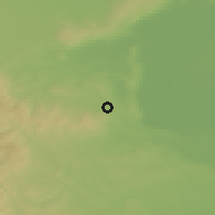 Shaded relief of the 50 km around Sopron, drawn from the GMTED2010 grid