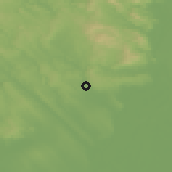 Shaded relief of the 51 km around Sóskút, drawn from the GMTED2010 grid
