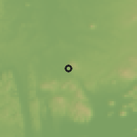 Shaded relief of the 51 km around Sümeg, drawn from the GMTED2010 grid