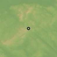 Shaded relief of the 51 km around Szárliget, drawn from the GMTED2010 grid